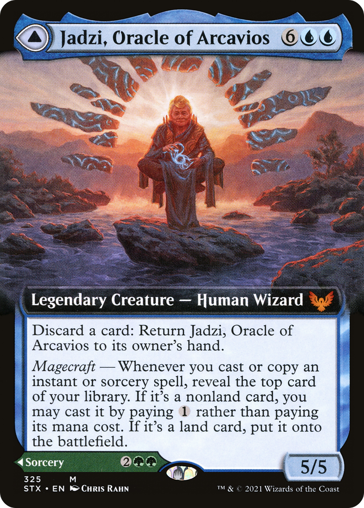 Jadzi, Oracle of Arcavios // Journey to the Oracle (STX-325) [Strixhaven: School of Mages]: (Extended Art) Foil
