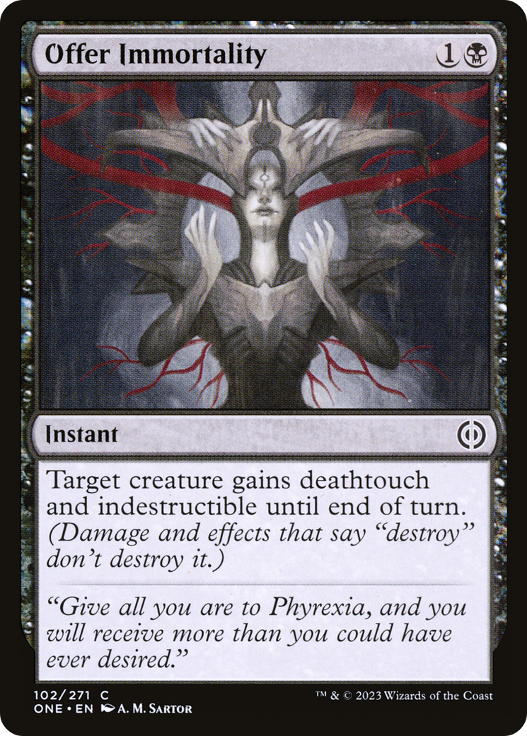 Offer Immortality (ONE-102) [Phyrexia: All Will Be One] Foil