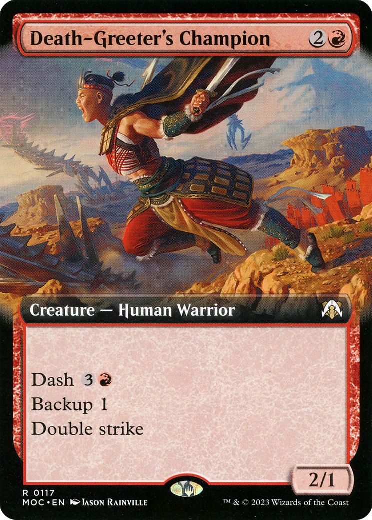 Death-Greeter's Champion (MOC-117) [March of the Machine Commander]: (Extended Art) Foil