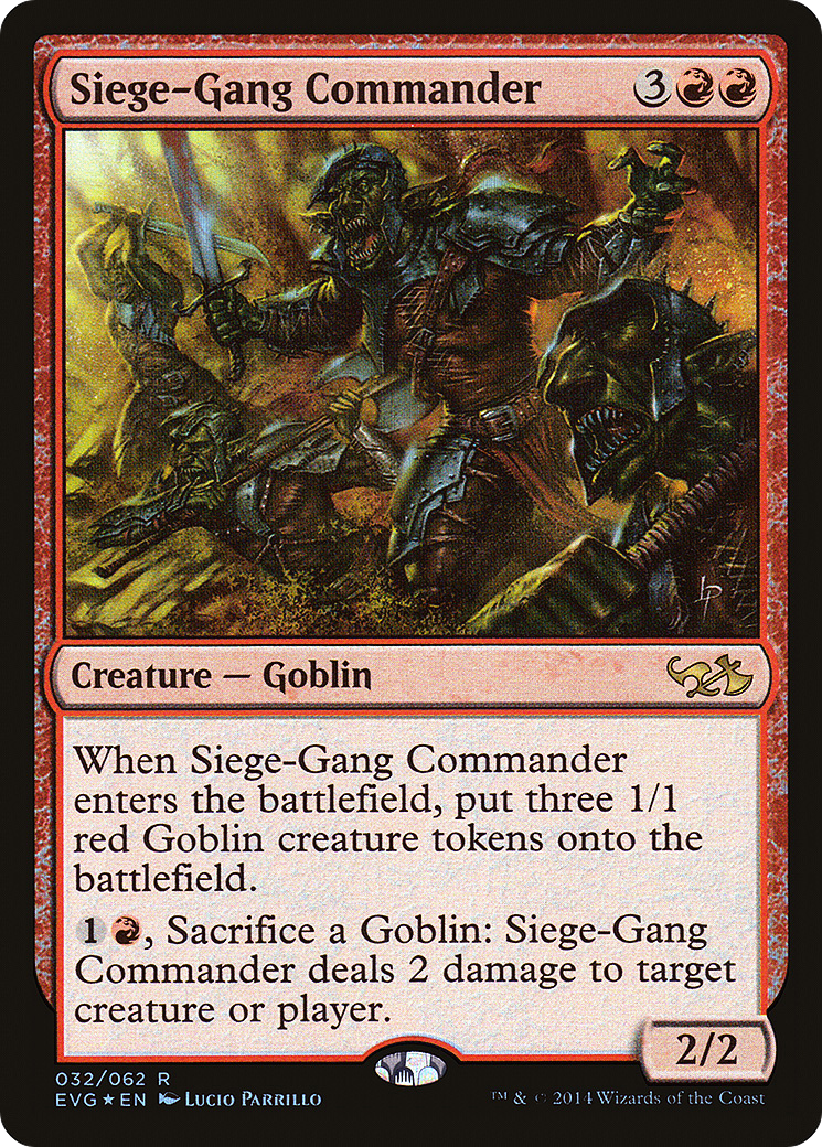 Siege-Gang Commander (DD3-032) [Duel Decks Anthology: Elves vs. Goblins] Foil