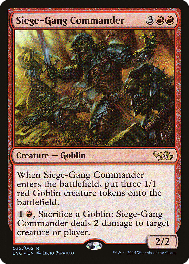 Siege-Gang Commander (DD3-032) [Duel Decks Anthology: Elves vs. Goblins] Foil