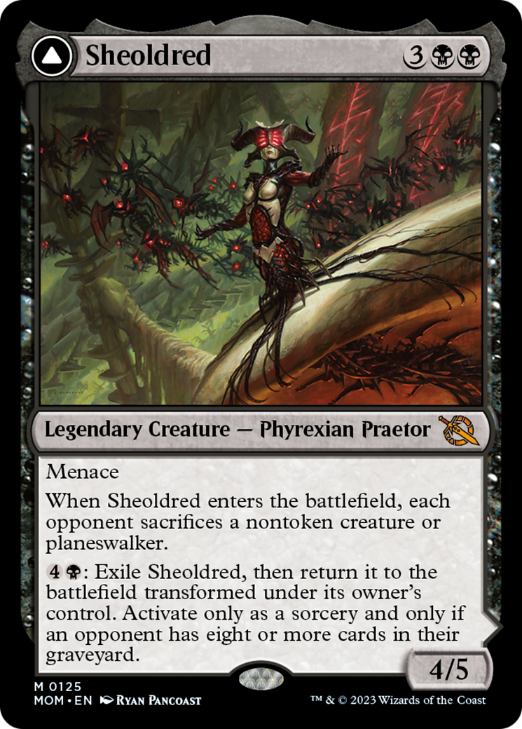 Sheoldred // The True Scriptures (MOM-125) [March of the Machine] Foil