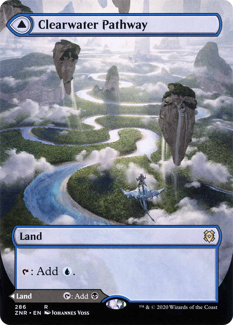 Clearwater Pathway (Borderless) (ZNR-286) (Showcase) (Borderless) [Zendikar Rising]