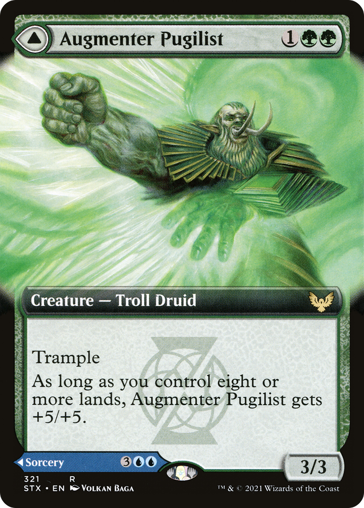 Augmenter Pugilist // Echoing Equation (STX-321) [Strixhaven: School of Mages]: (Extended Art) Foil