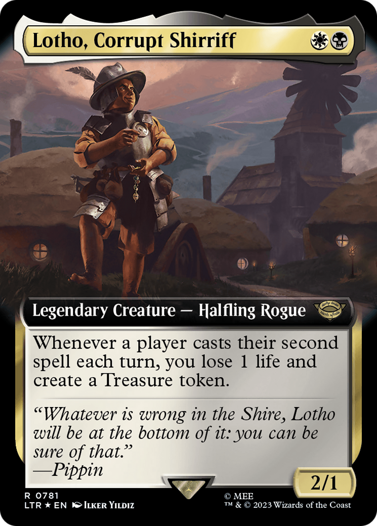 Lotho, Corrupt Shirriff (LTR-781) [The Lord of the Rings: Tales of Middle-earth]: (Extended Art) Foil