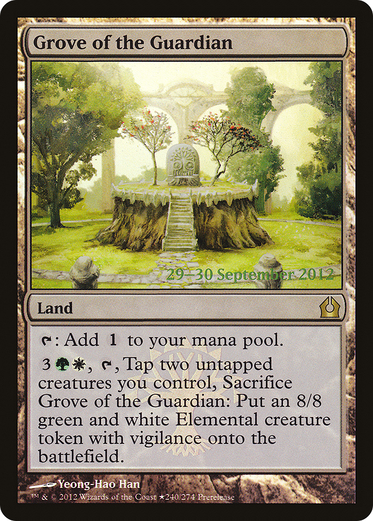 Grove of the Guardian (PRE-240★) [Return to Ravnica Promos] Foil