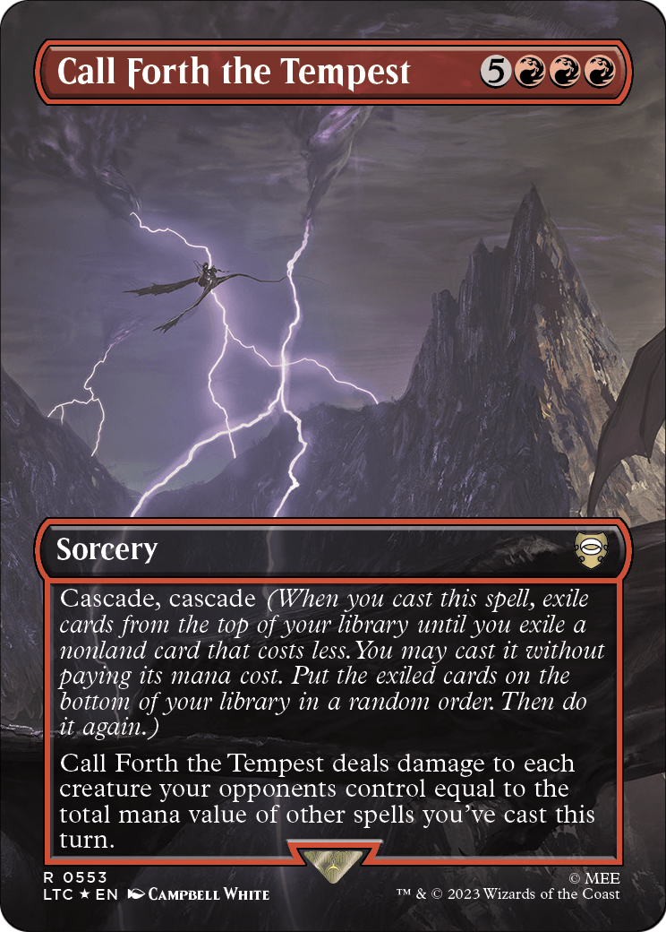 Call Forth the Tempest (Borderless) (Surge Foil) (LTC-553) [Tales of Middle-earth Commander] Foil