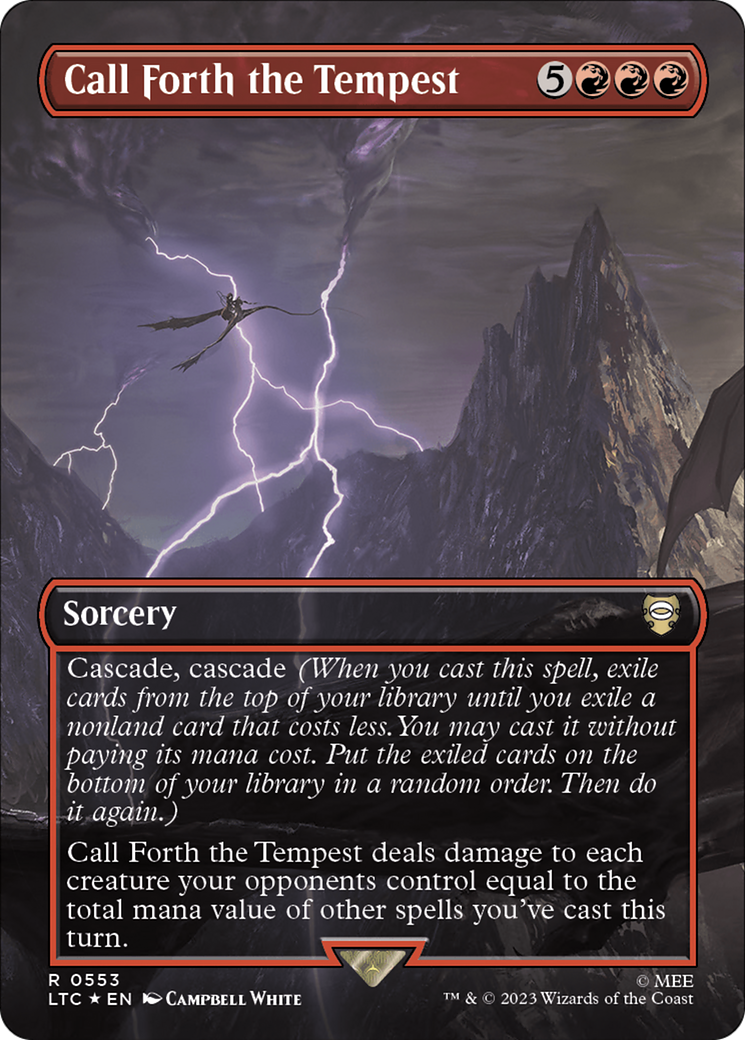 Call Forth the Tempest (Borderless) (Surge Foil) (LTC-553) [Tales of Middle-earth Commander] (Borderless) Foil