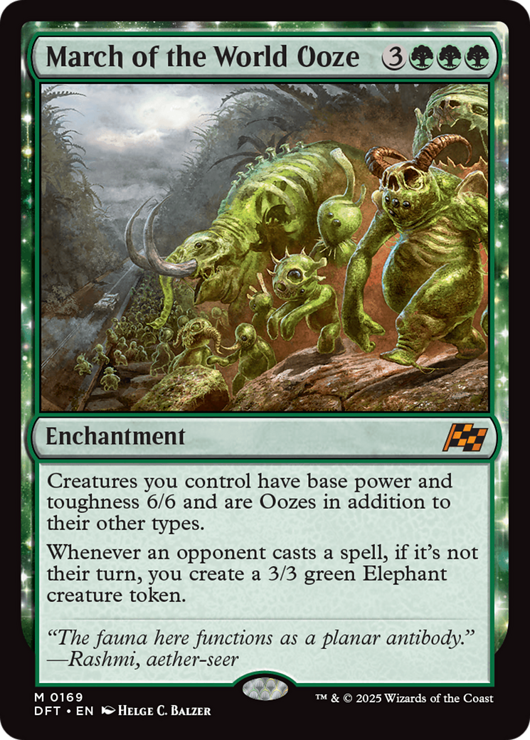 March of the World Ooze (DFT-169) [Aetherdrift]: (enchantment) Foil