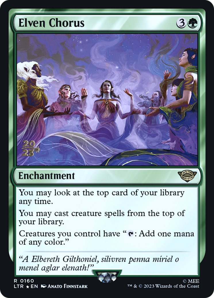 Elven Chorus (PRE-160) [Tales of Middle-earth Promos] Foil
