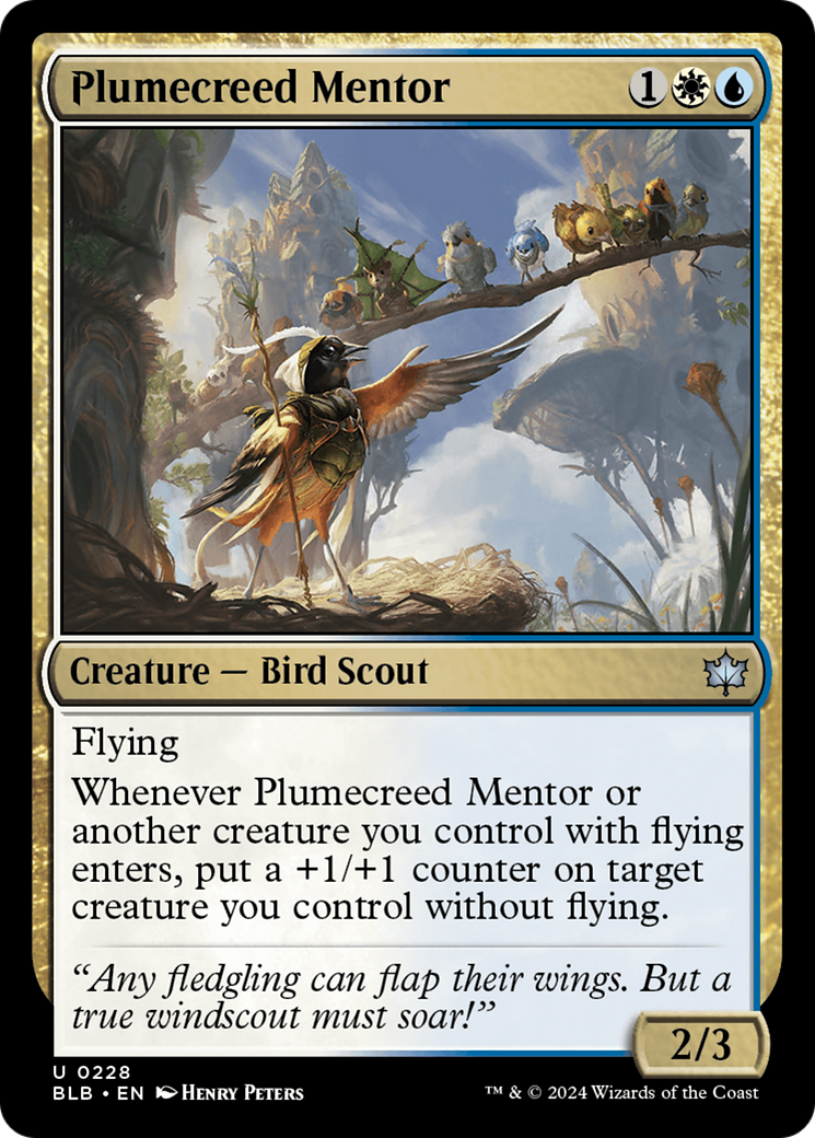 Plumecreed Mentor (BLB-228) [Bloomburrow] Foil