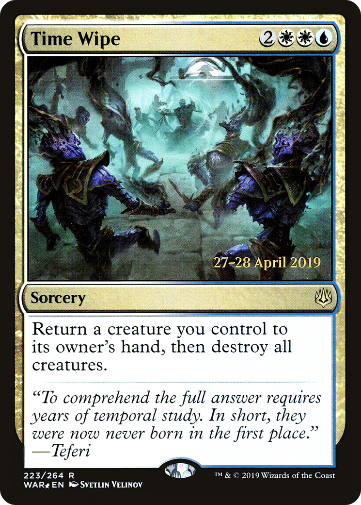 Time Wipe (PRE-223S) [War of the Spark Promos] Foil