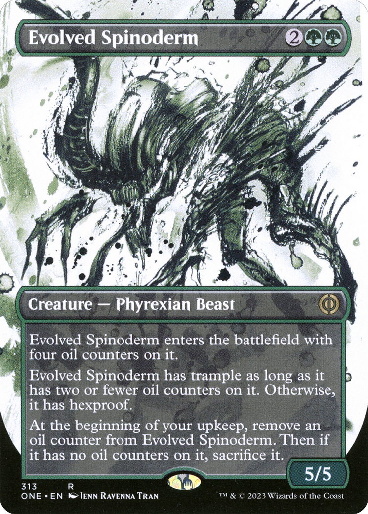 Evolved Spinoderm (Showcase) (ONE-313) (Borderless) [Phyrexia: All Will Be One] Foil