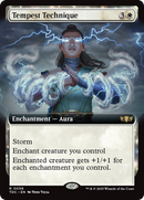 Tempest Technique (TDC-056) [Commander: Tarkir: Dragonstorm]: (enchantment, Extended Art)