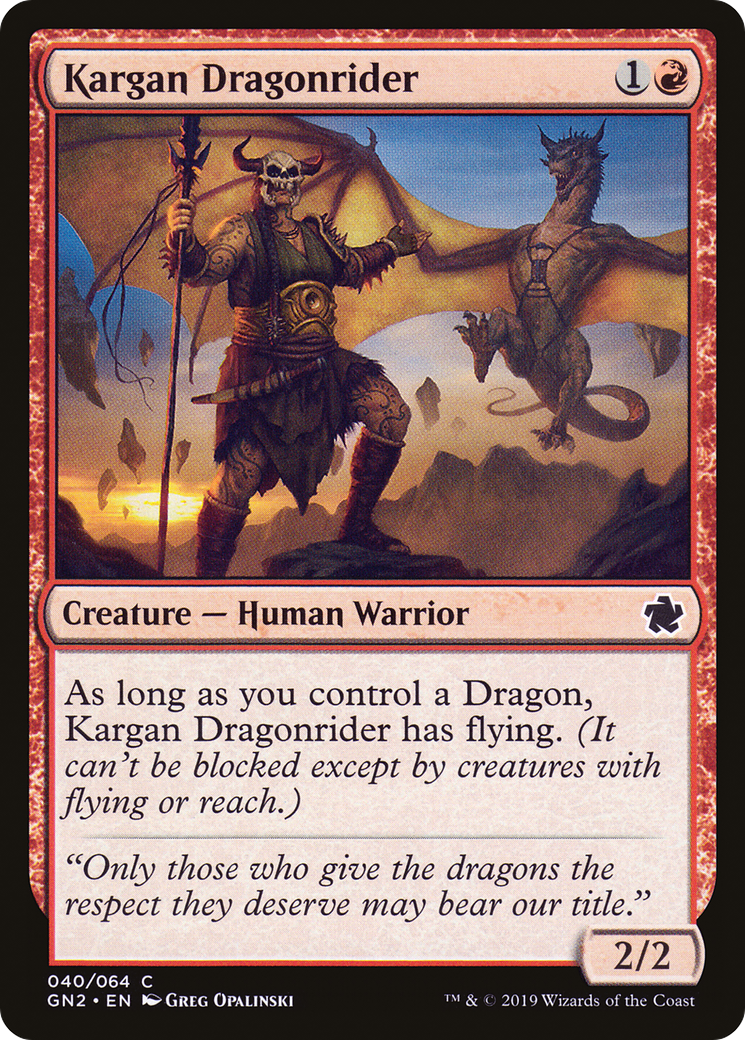 Kargan Dragonrider (GN2-040) [Game Night 2019]