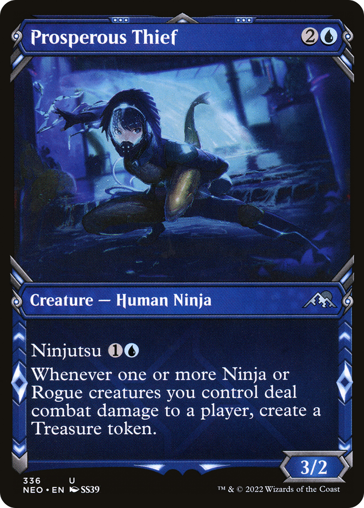Prosperous Thief (Showcase) (NEO-336) [Kamigawa: Neon Dynasty] Foil