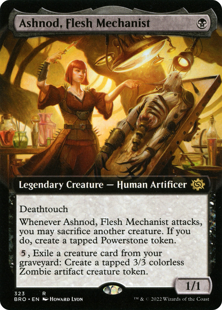 Ashnod, Flesh Mechanist (BRO-323) [The Brothers' War]: (Extended Art)