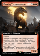 Flaming Tyrannosaurus (WHO-385) [Doctor Who]: (Extended Art) Foil