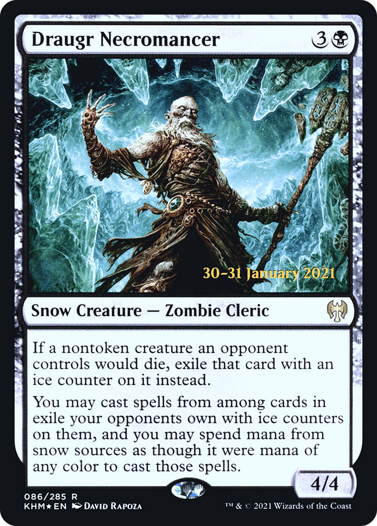 Draugr Necromancer (PRE-86S) [Kaldheim Promos]: (snow) Foil