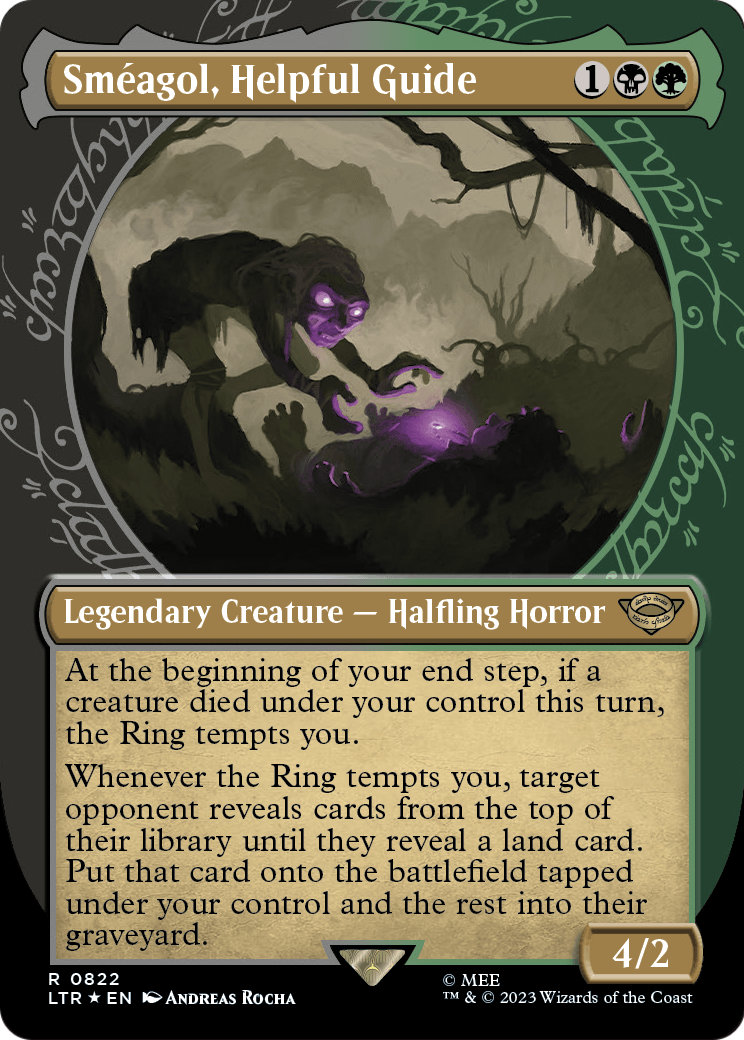 Smeagol, Helpful Guide (Showcase) (Surge Foil) (LTR-822) (Borderless) [The Lord of the Rings: Tales of Middle-earth] Foil