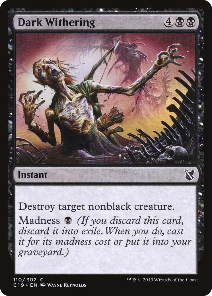 Dark Withering (C19-110) [Commander 2019]