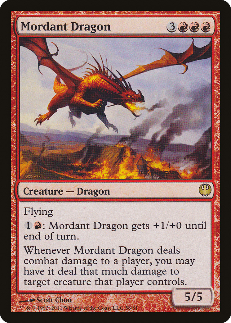 Mordant Dragon (DDG-058) [Duel Decks: Knights vs. Dragons]