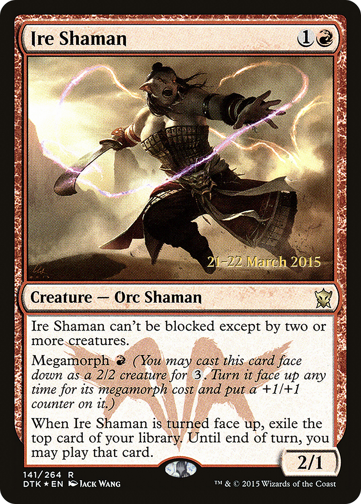 Ire Shaman (PRE-141S) [Dragons of Tarkir Promos] Foil