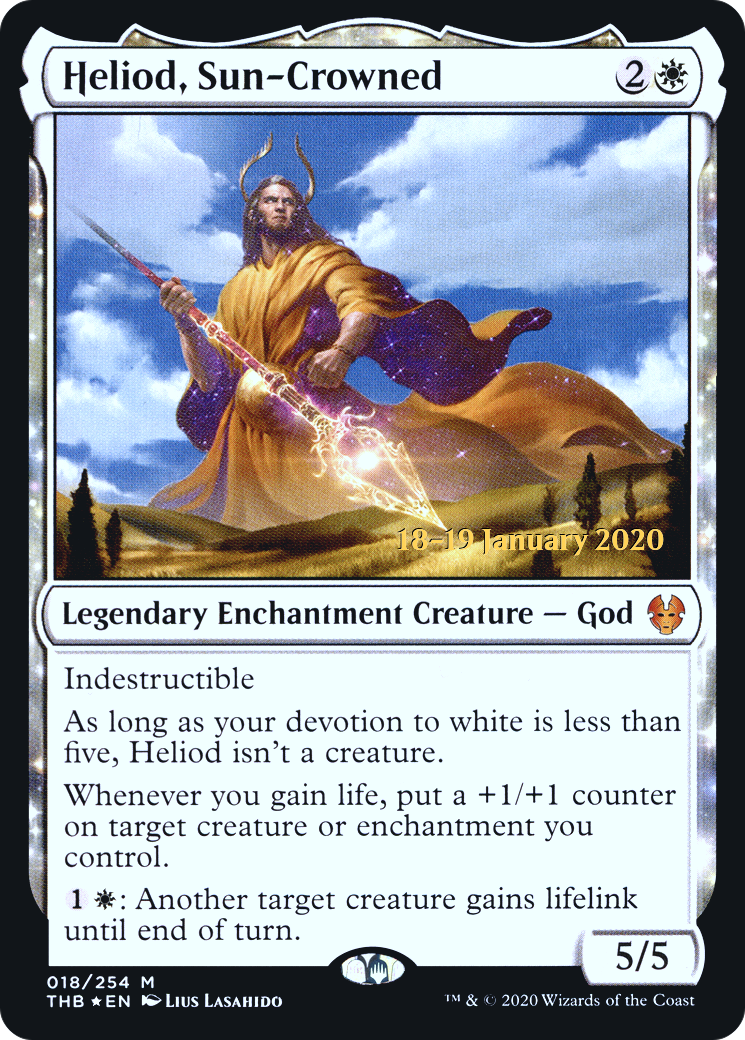Heliod, Sun-Crowned (PRE-18S) [Theros Beyond Death Promos] Foil