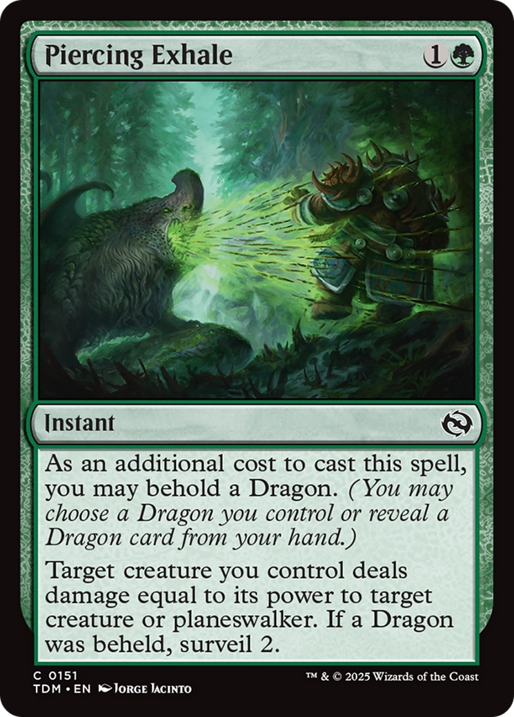 Piercing Exhale (TDM-151) [Tarkir: Dragonstorm] Foil