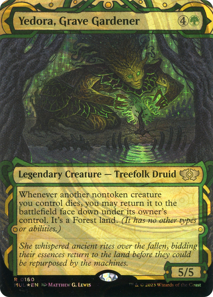 Yedora, Grave Gardener (MUL-160) [Multiverse Legends]: (Showcase) (Borderless) Foil
