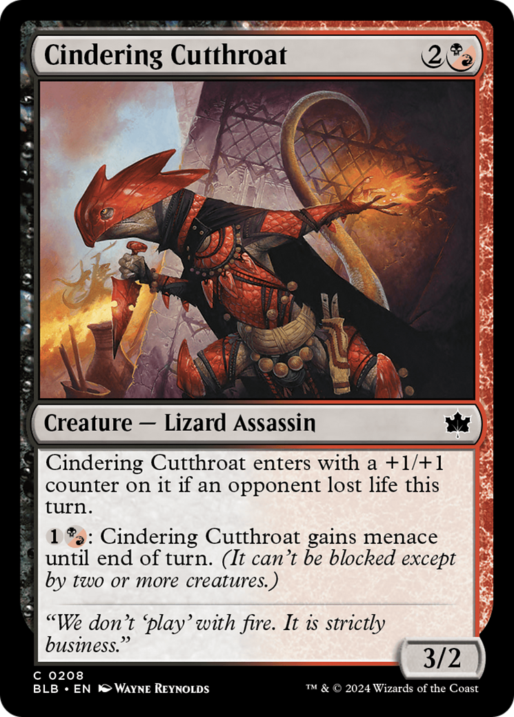 Cindering Cutthroat (BLB-208) [Bloomburrow] Foil