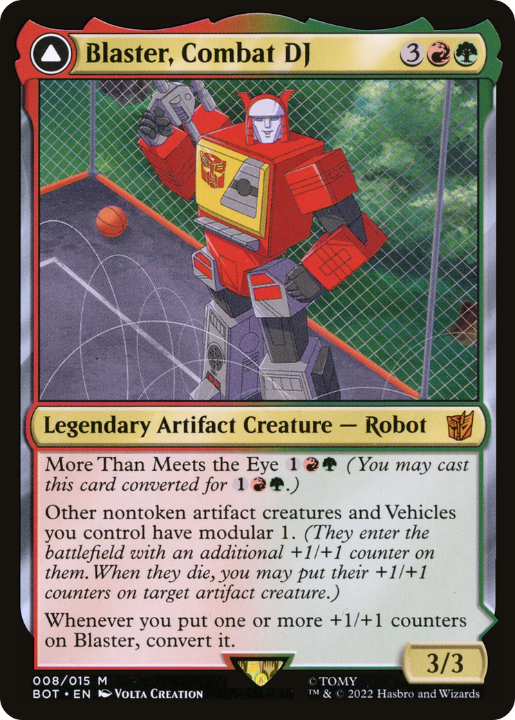 Blaster, Combat DJ // Blaster, Morale Booster (BOT-008) [Transformers]: (convertdfc)