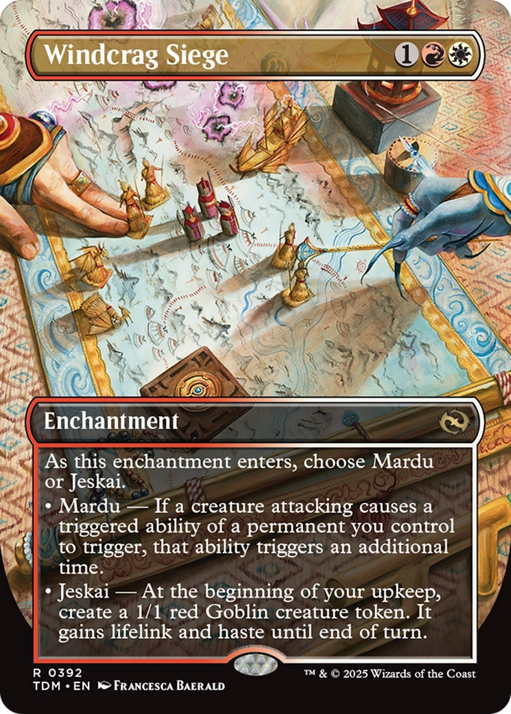 Windcrag Siege (TDM-392) [Tarkir: Dragonstorm]: (enchantment) (Borderless) Foil