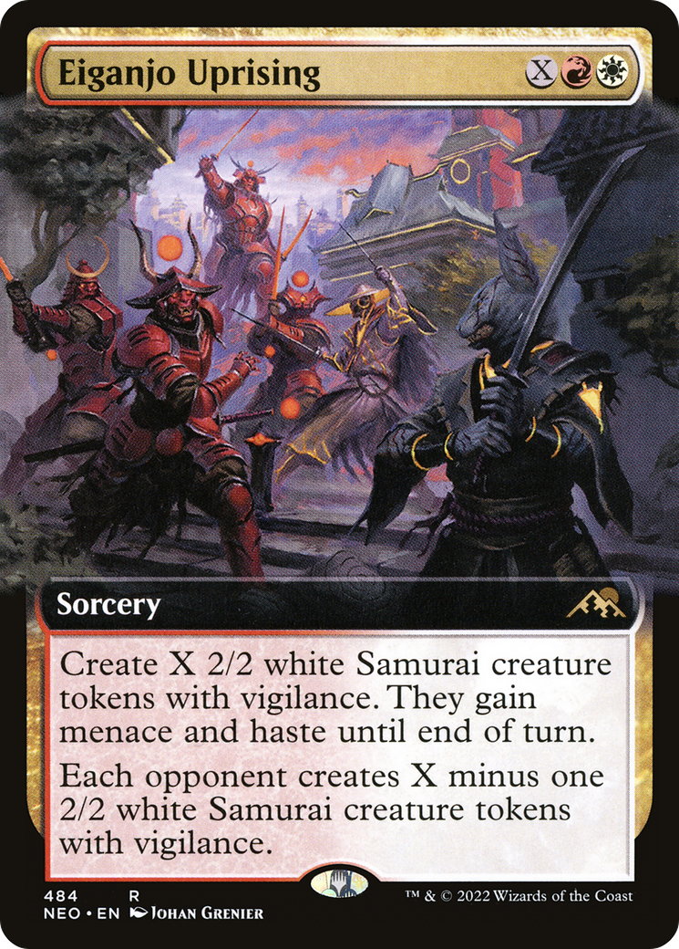 Eiganjo Uprising (NEO-484) [Kamigawa: Neon Dynasty]: (Extended Art) Foil