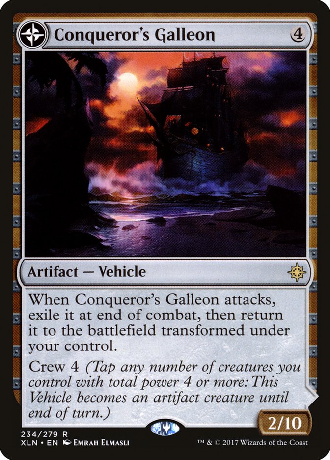 Conqueror's Galleon // Conqueror's Foothold (XLN-234) [Ixalan]: (compasslanddfc) Foil