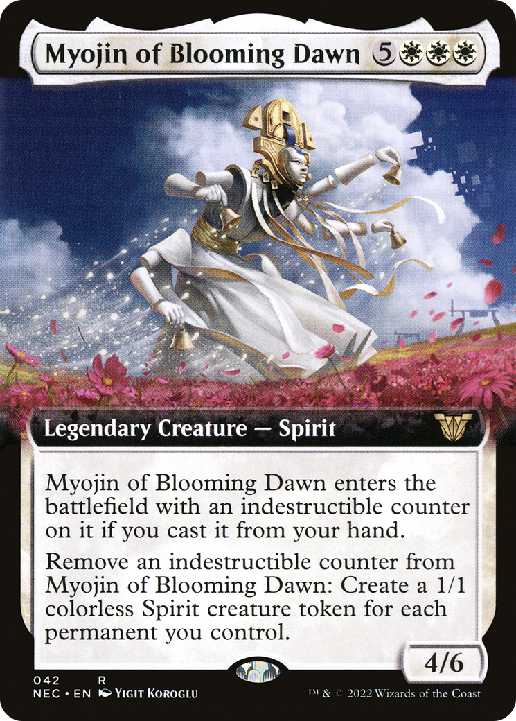 Myojin of Blooming Dawn (Extended Art) (NEC-042) [Neon Dynasty Commander]