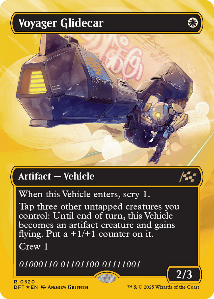 Voyager Glidecar (DFT-520) [Aetherdrift] (Borderless) Foil