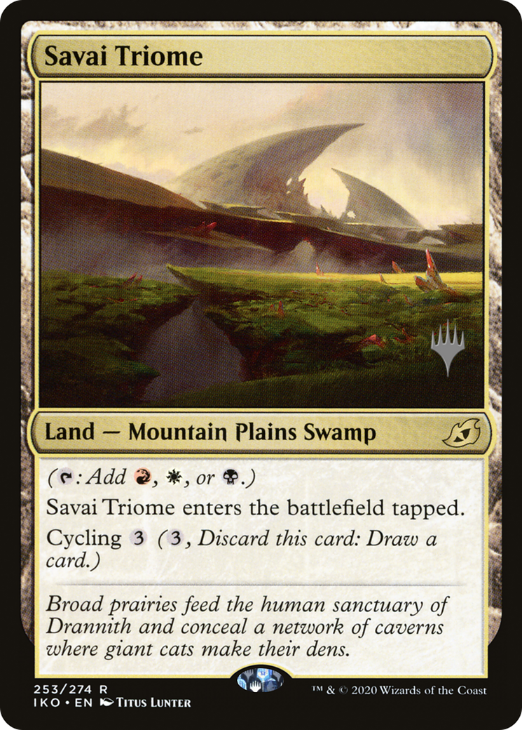 Savai Triome (PPIKO-253P) [Promo Pack: Ikoria: Lair of Behemoths Promos] Foil