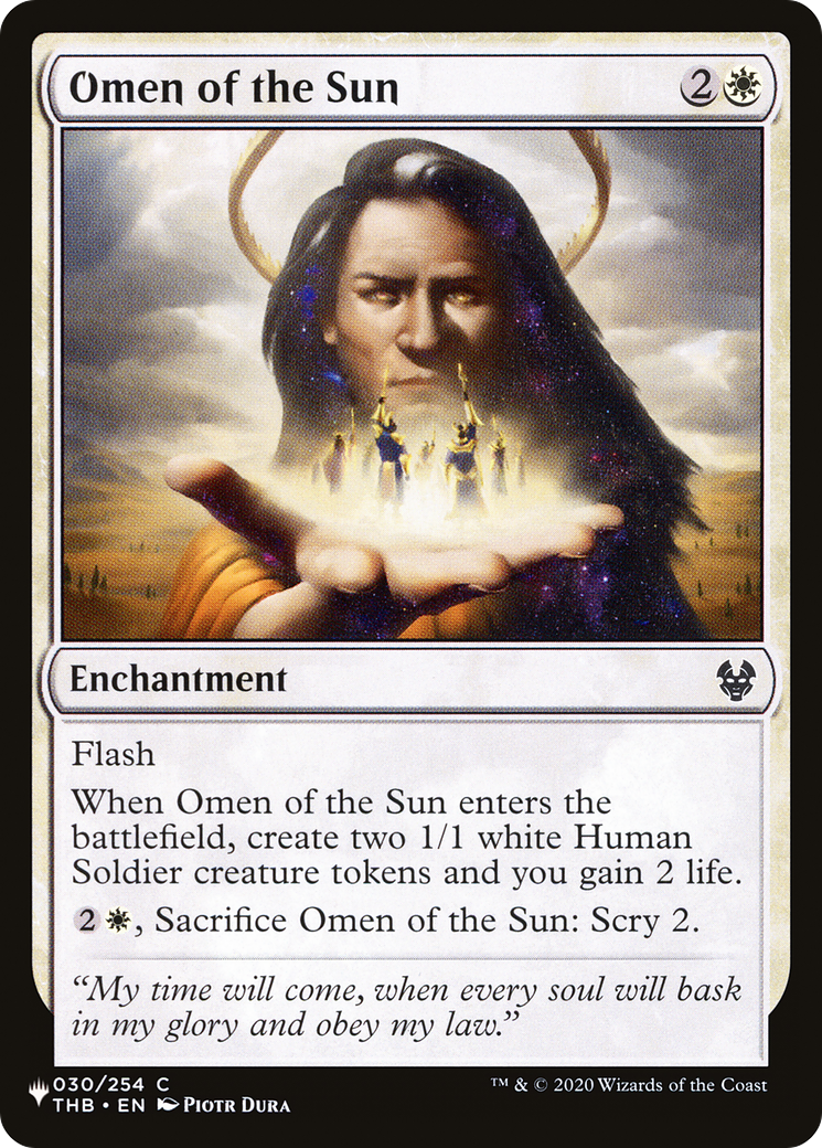 Omen of the Sun (LIST-THB-30) [The List]
