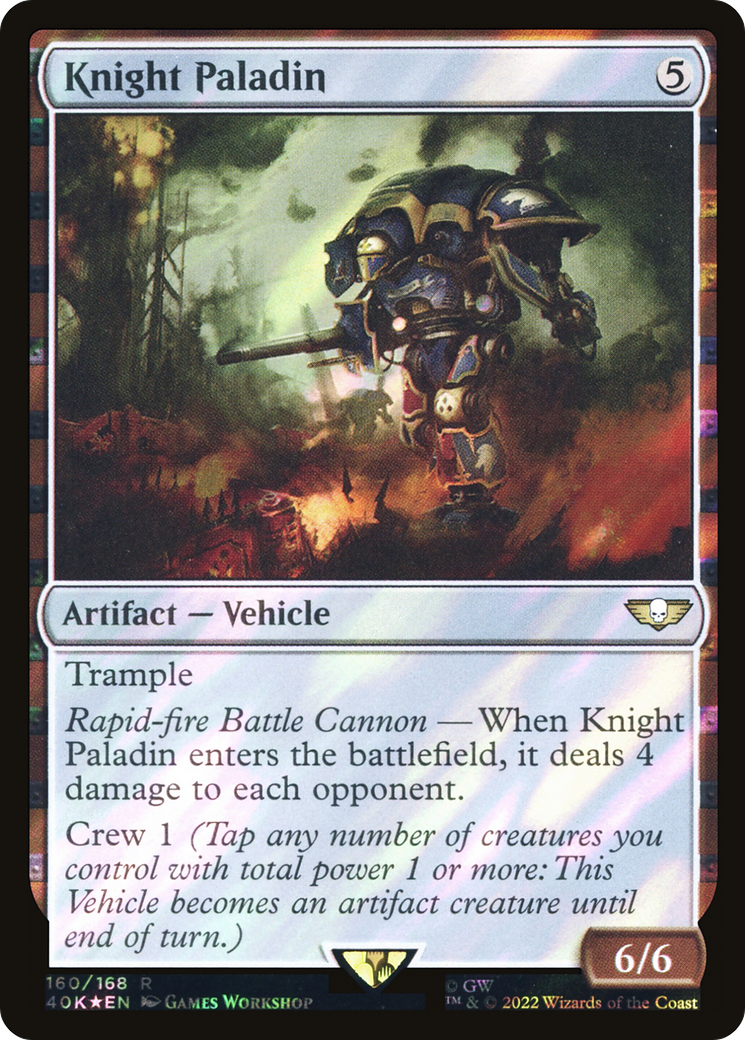 Knight Paladin (Surge Foil) (40K-160) [Warhammer 40,000 Commander] Foil