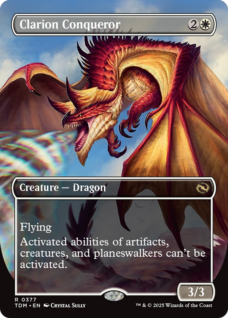 Clarion Conqueror // Clarion Conqueror (TDM-377) [Tarkir: Dragonstorm] (Borderless) Foil