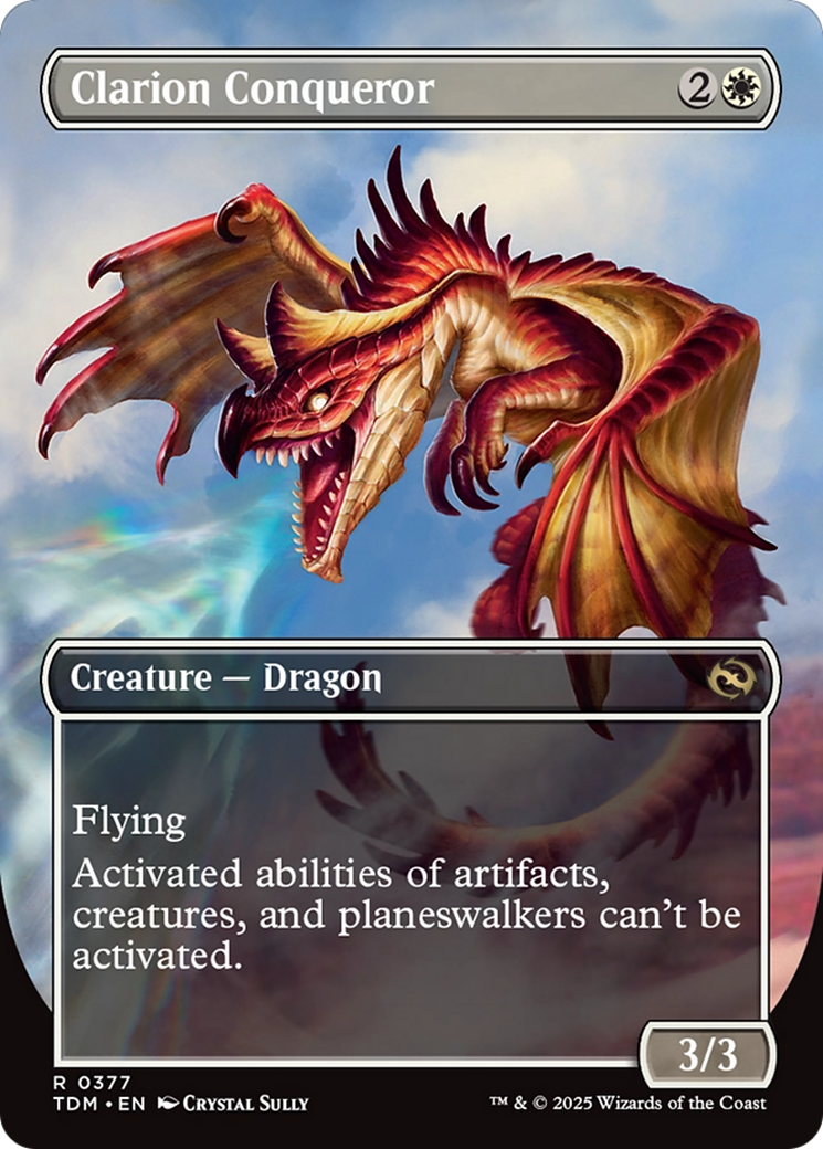 Clarion Conqueror // Clarion Conqueror (TDM-377) [Tarkir: Dragonstorm] (Borderless) Foil