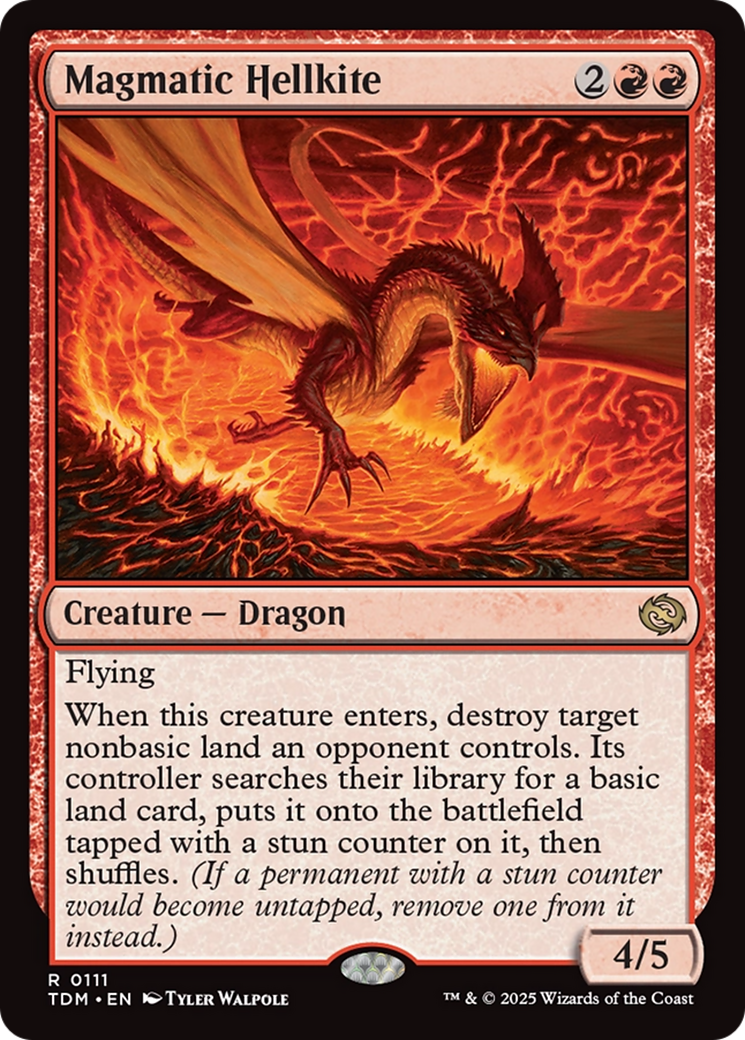 Magmatic Hellkite (TDM-111) [Tarkir: Dragonstorm] Foil