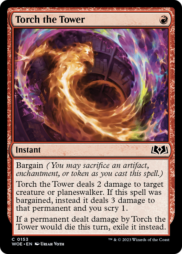 Torch the Tower (WOE-153) [Wilds of Eldraine] Foil