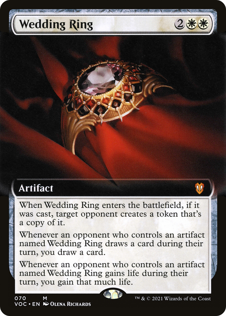 Wedding Ring (Extended Art) (VOC-070) [Crimson Vow Commander]