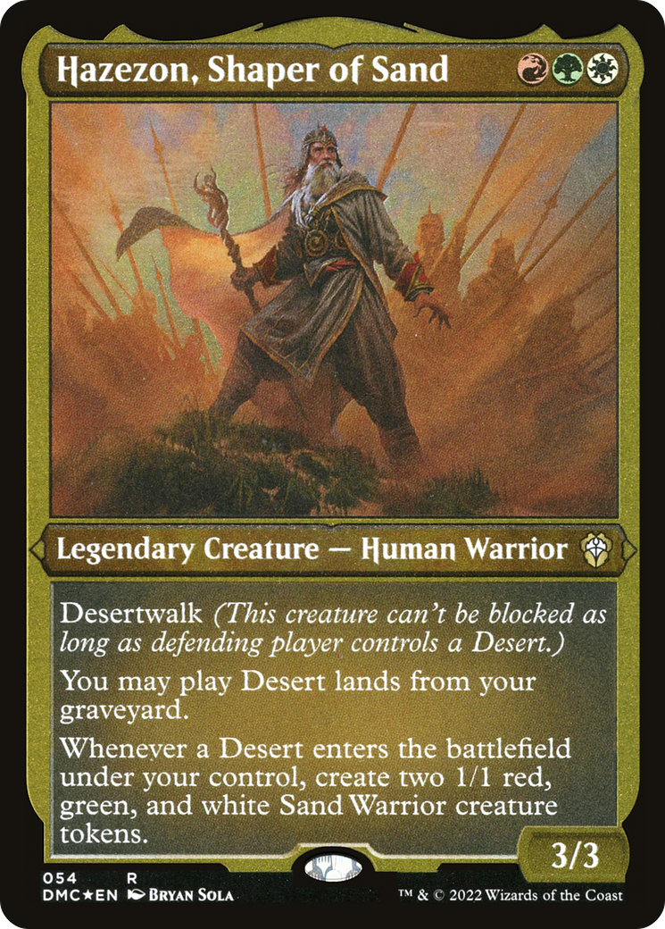 Hazezon, Shaper of Sand (Foil Etched) (DMC-054) [Dominaria United Commander] Foil