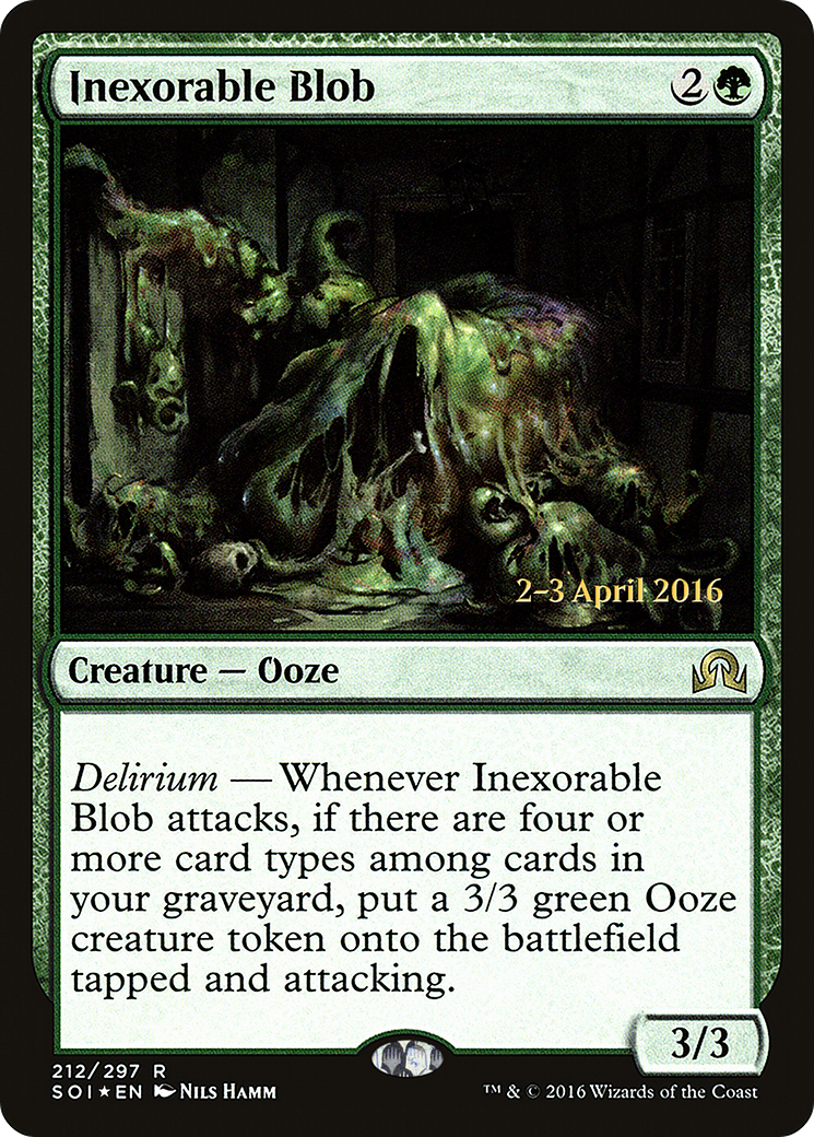 Inexorable Blob (PRE-212S) [Shadows over Innistrad Promos] Foil
