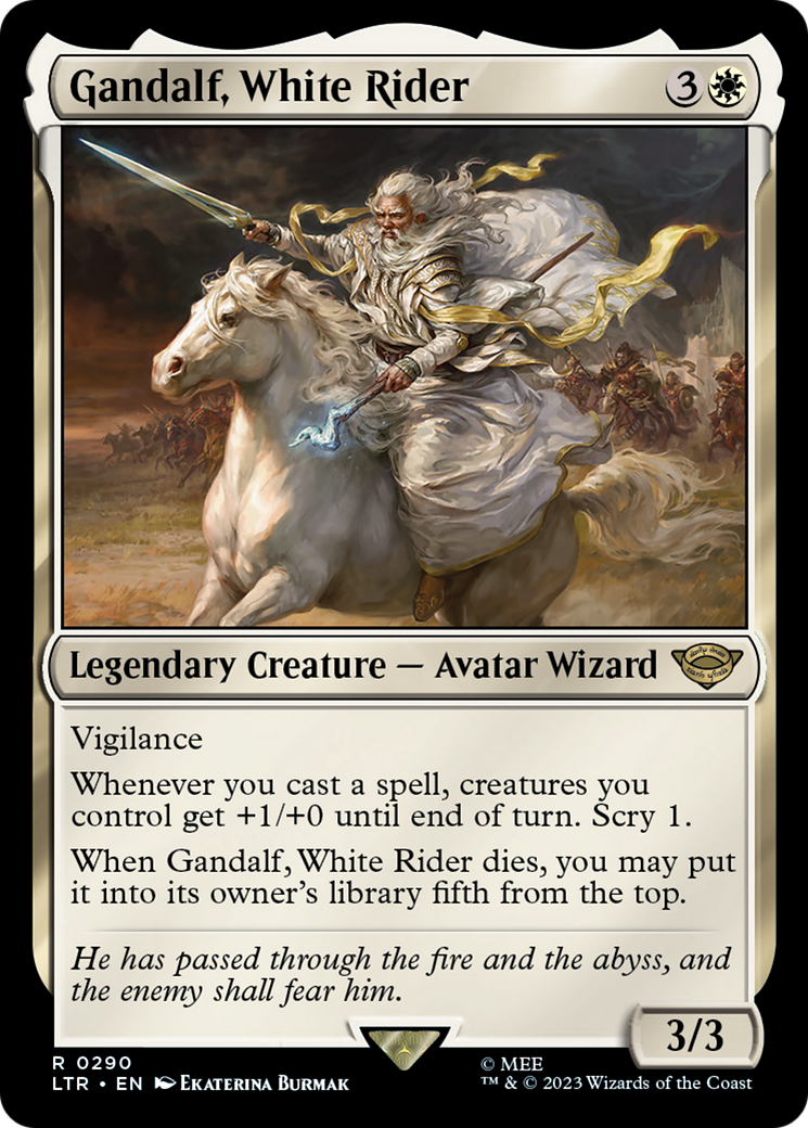 Gandalf, White Rider (LTR-290) [The Lord of the Rings: Tales of Middle-earth] Foil