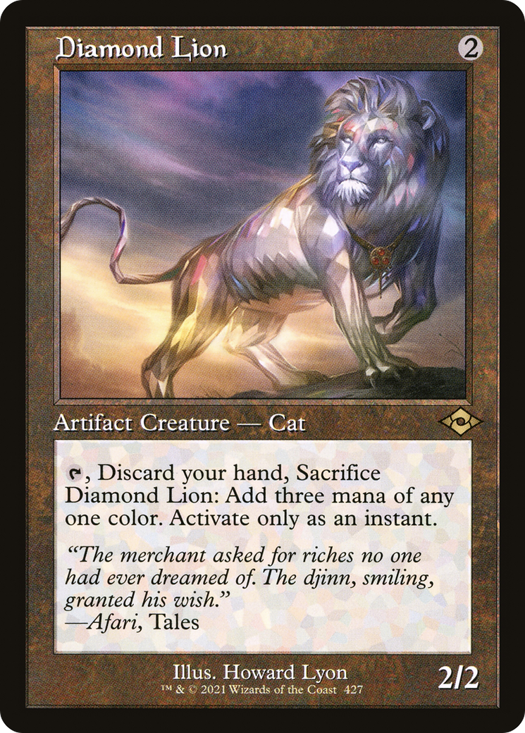 Diamond Lion (Retro Frame) (MH2-427) [Modern Horizons 2]