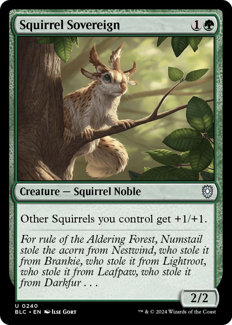 Squirrel Sovereign (BLC-240) [Bloomburrow Commander]